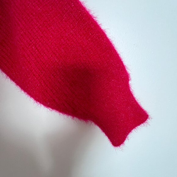 PINCH Sweater M Oversize L Knit Bright Pink Cozy pullover glimmer threads COZY - Picture 4 of 8